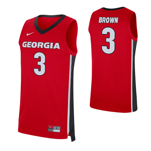 Georgia Bulldogs Christian Brown Replica Jersey Red