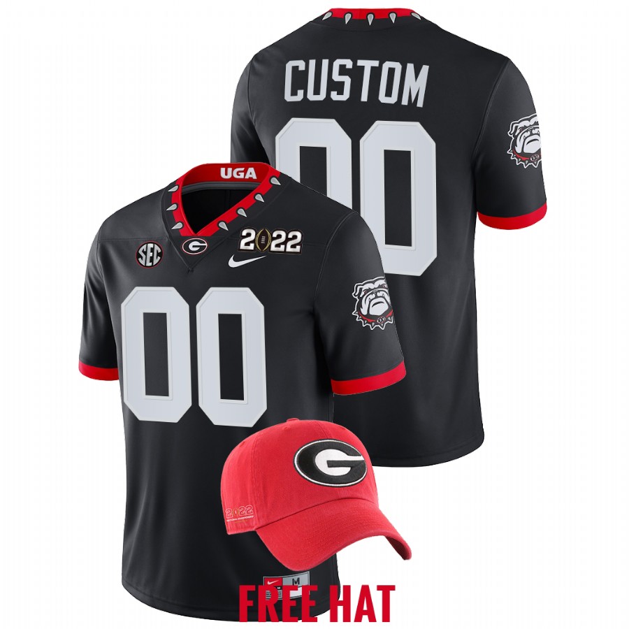 Georgia Bulldogs Custom 2021 Orange Bowl Champions Black Jersey CFP