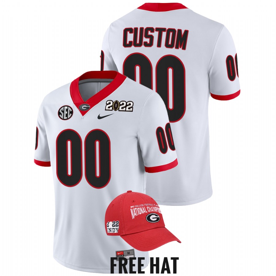 Georgia Bulldogs Custom 2021 Orange Bowl Champions White Jersey CFP