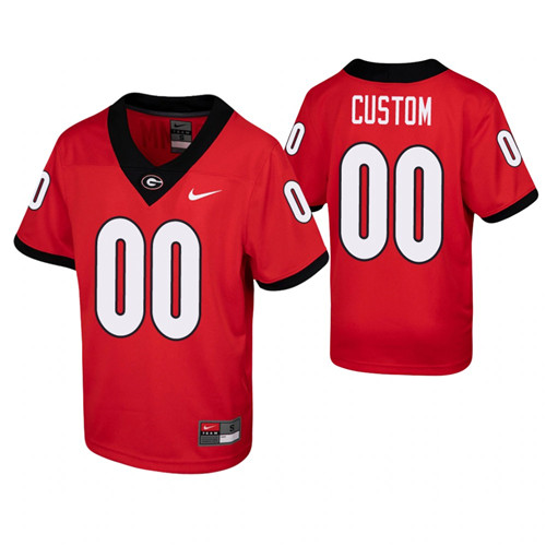 Georgia Bulldogs Custom Game Jersey Red Youth