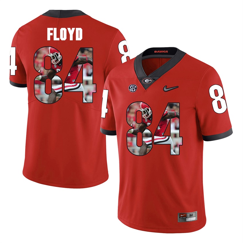 Georgia Bulldogs Red Leonard Floyd College Football Portrait Jersey