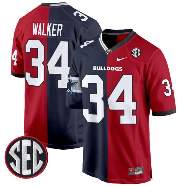 Georgia Bulldogs Split Game Jersey - All Stitched Herschel Walker