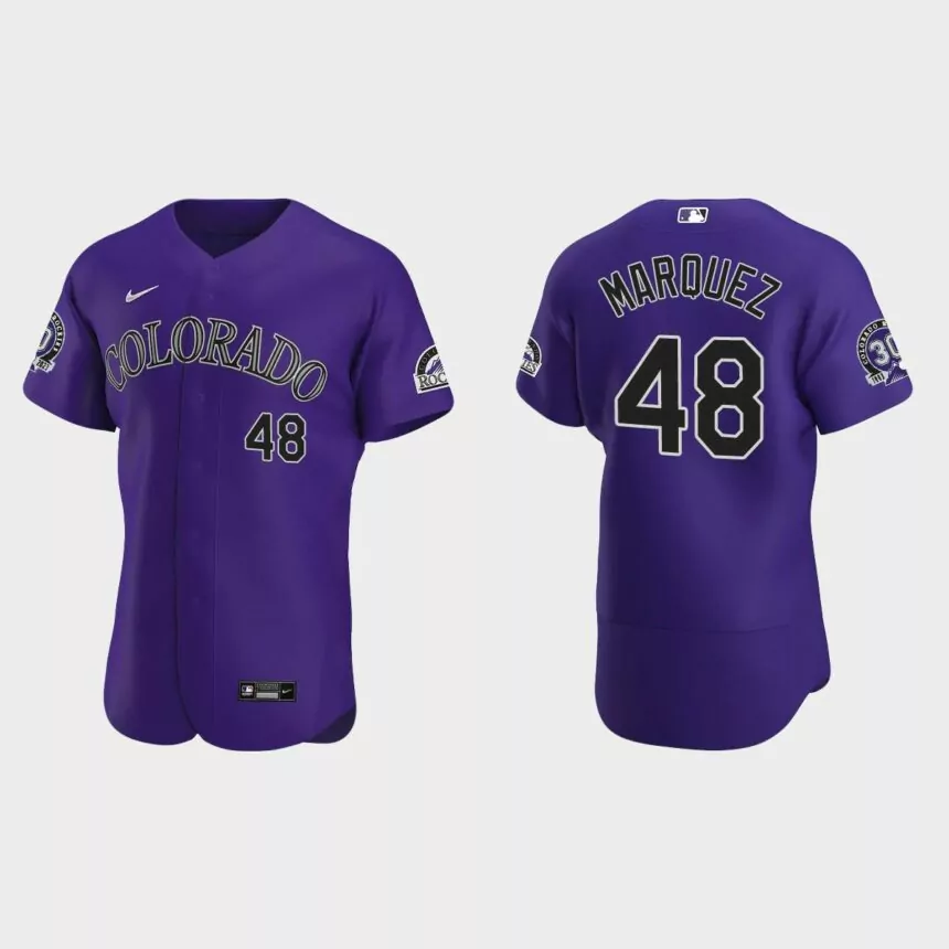 German Marquez Colorado Rockies 30th Anniversary Authentic Jersey – Purple