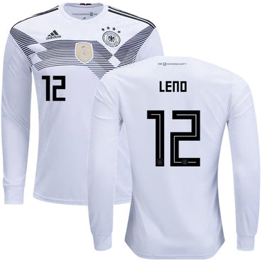 Germany #12 Leno Home Long Sleeves Kid Soccer Country Jersey