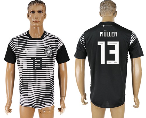 Germany #13 Muller Away Soccer Country Jersey