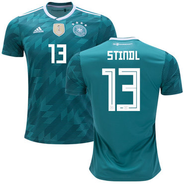 Germany #13 Stindl Away Kid Soccer Country Jersey