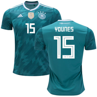 Germany #15 Younes Away Kid Soccer Country Jersey