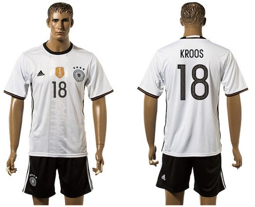 Germany #18 Kroos White Home Soccer Country Jersey