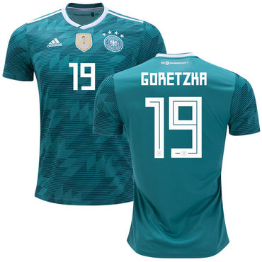 Germany #19 Goretzka Away Kid Soccer Country Jersey