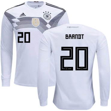 Germany #20 Brandt Home Long Sleeves Kid Soccer Country Jersey