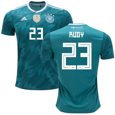 Germany #23 Rudy Away Kid Soccer Country Jersey