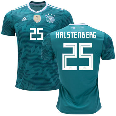 Germany #25 Halstenberg Away Kid Soccer Country Jersey