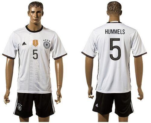 Germany #5 Hummels White Home Soccer Country Jersey