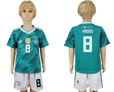 Germany 8 KROOS Away 2018 FIFA World Cup Youth Soccer Jersey