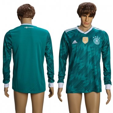 Germany Blank Away Long Sleeves Soccer Country Jersey