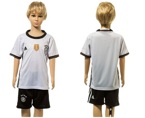 Germany Blank White Away Kid Soccer Country Jersey