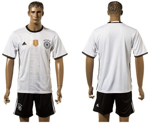 Germany Blank White Home Soccer Country Jersey