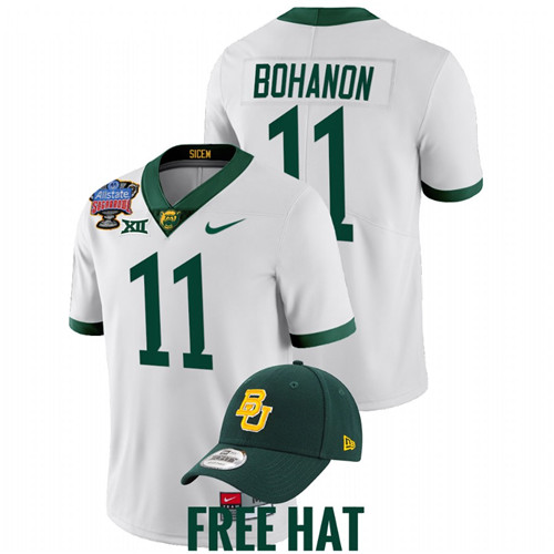 Gerry Bohanon Baylor Bears White 2022 Sugar Bowl College Football Playoff Jersey