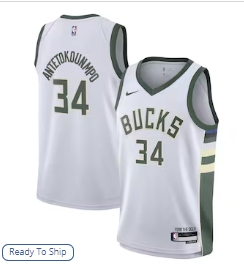 Giannis Antetokounmpo Milwaukee Bucks Nike Youth Swingman Jersey - Association Edition - White