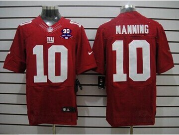 Giants #10 Eli Manning Red Alternate With 1925-2014 Season Patch Vapor Jersey