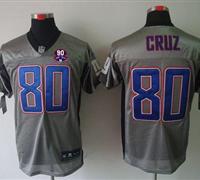 Giants #80 Victor Cruz Grey Shadow With 1925-2014 Season Patch Jersey