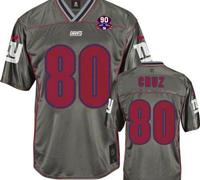 Giants #80 Victor Cruz Grey With 1925-2014 Season Patch Vapor Jersey