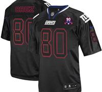 Giants #80 Victor Cruz Lights Out Black With 1925-2014 Season Patch Jersey