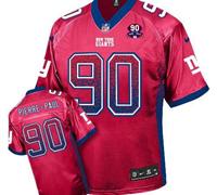 Giants #90 Jason Pierre-Paul Red Alternate With 1925-2014 Season Patch Drift Fashion Jersey