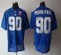 Giants #90 Jason Pierre-Paul Royal Blue Team Color With 1925-2014 Season Patch Jersey