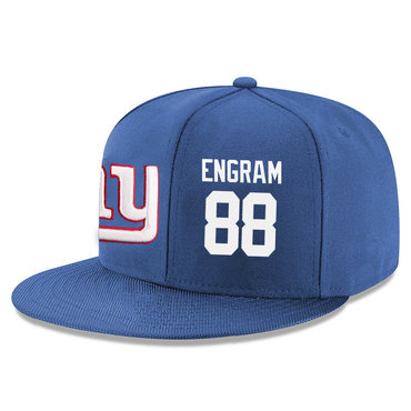 Giants 88 Evan Engram Blue Adjustable Hat