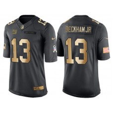 Giants Odell Beckham Jr Anthracite Gold Salute to Service 2016 Christmas Jersey