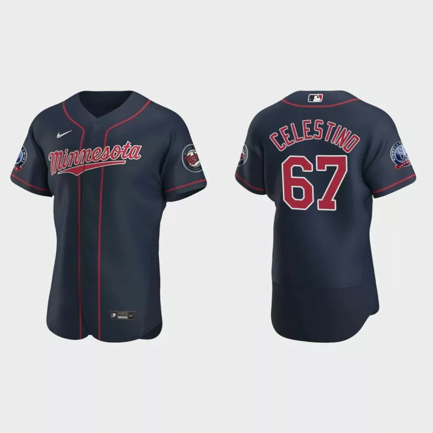 Gilberto Celestino Minnesota Twins Authentic Alternate Jersey – Navy