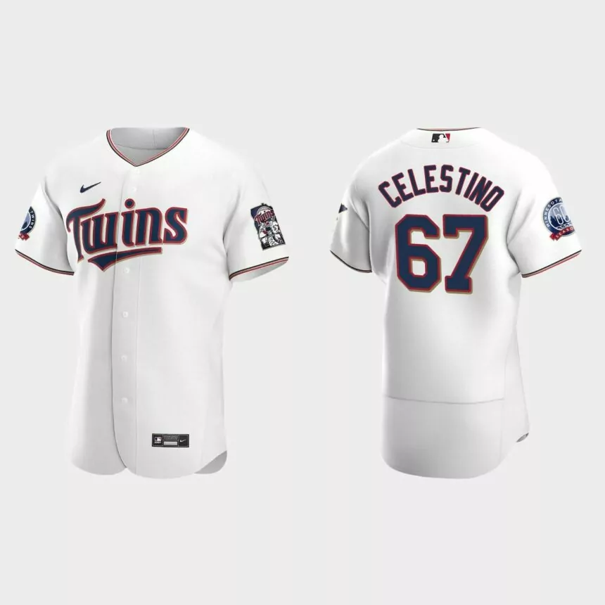 Gilberto Celestino Minnesota Twins Authentic Home Jersey – White