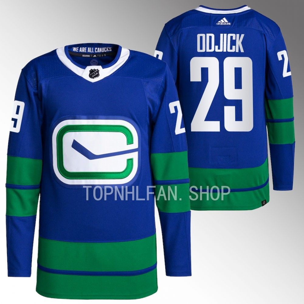Gino Odjick Vancouver Canucks Blue Authentic Pro Alternate Jersey