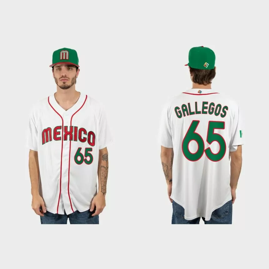 Giovanny Gallegos Mexico Baseball 2023 World Baseball Classic Jersey – White