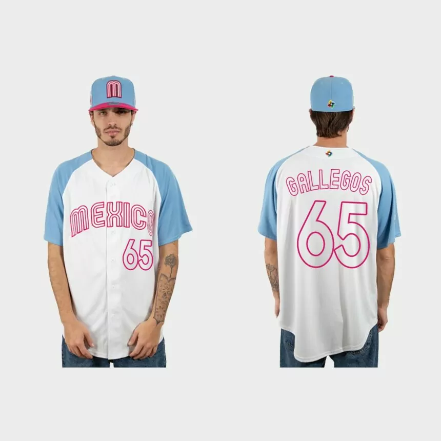 Giovanny Gallegos Mexico Baseball 2023 World Baseball Classic Jersey – White Blue