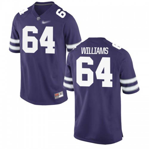 Glenn Williams Kansas State Wildcats Men's Jersey - #64 NCAA Purple Game