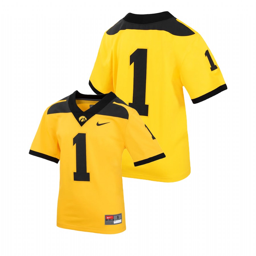 Gold Youth Iowa Hawkeyes College Football Untouchable Jersey