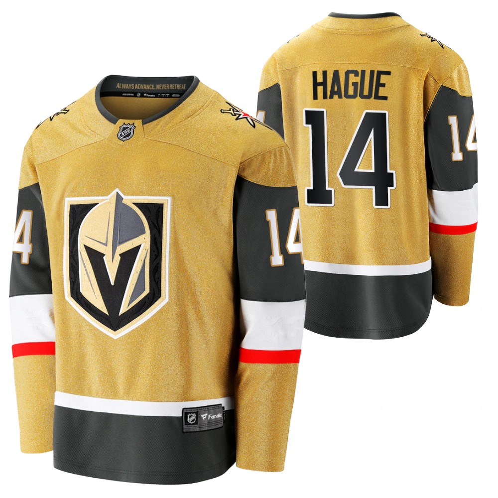 Golden Knights #14 Nicolas Hague Gold 2020-21 Alternate Jersey