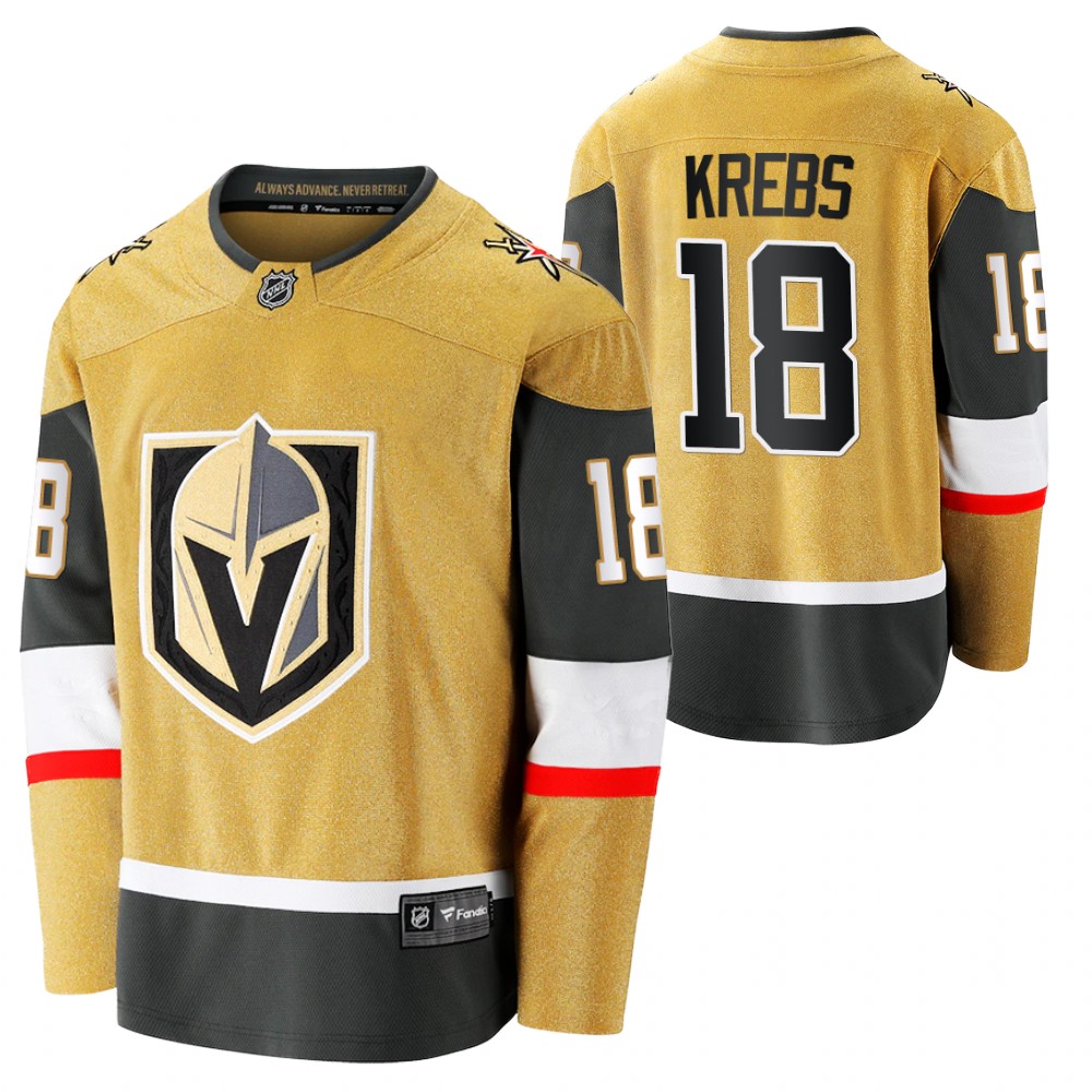 Golden Knights #18 Peyton Krebs Gold 2020-21 Alternate Jersey