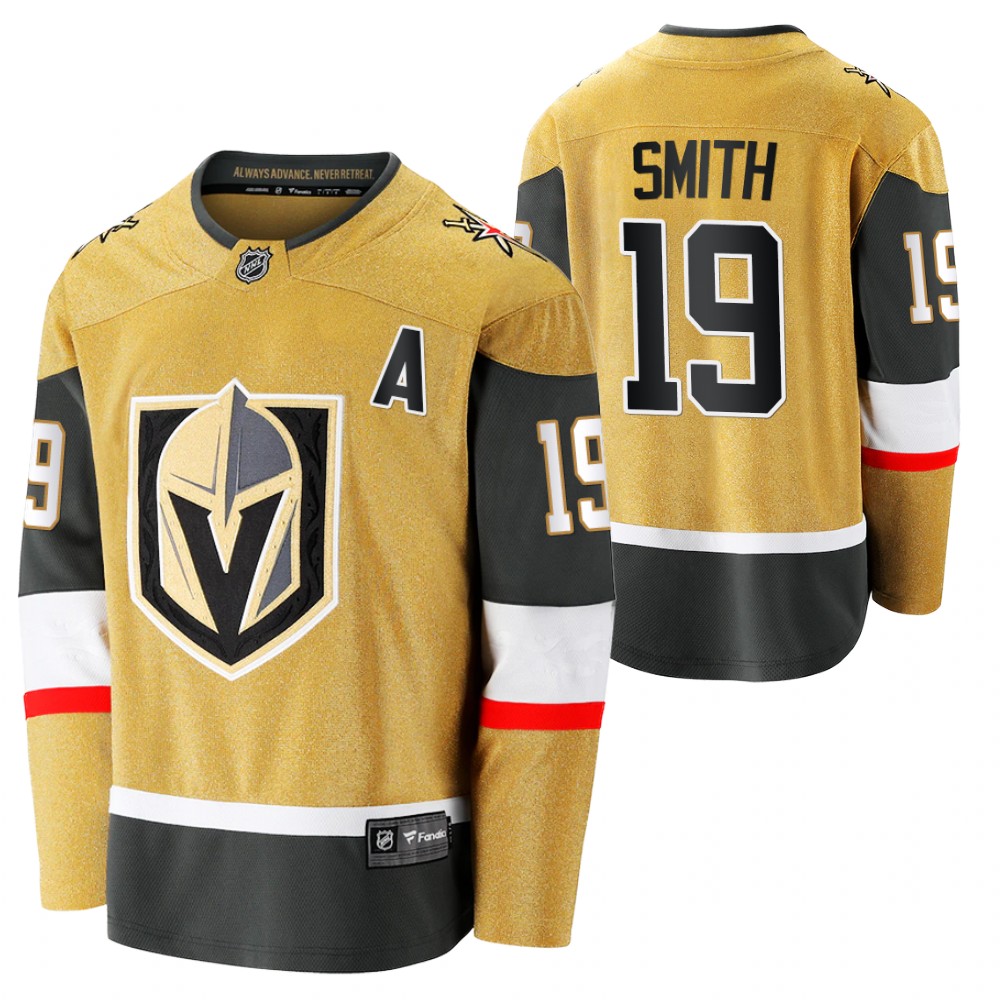 Golden Knights #19 Reilly Smith Gold 2020-21 Alternate Jersey