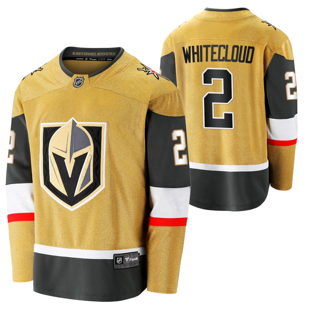 Golden Knights #2 Zach Whitecloud Gold 2020-21 Alternate Jersey