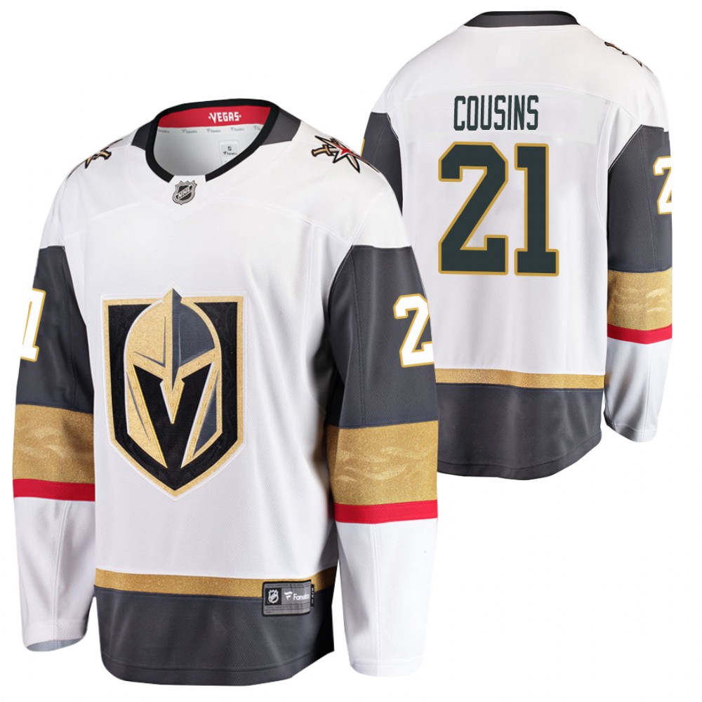 Golden Knights #21 Nick Cousins White 2020-21 Away Jersey