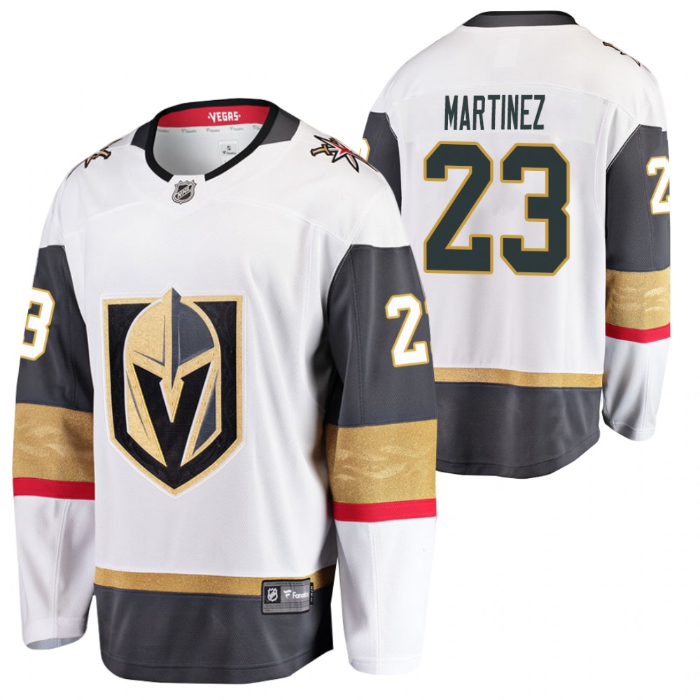 Golden Knights #23 Alec Martinez White 2020-21 Away Jersey