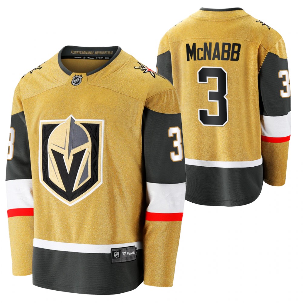 Golden Knights #3 Brayden Mcnabb Gold 2020-21 Alternate Jersey