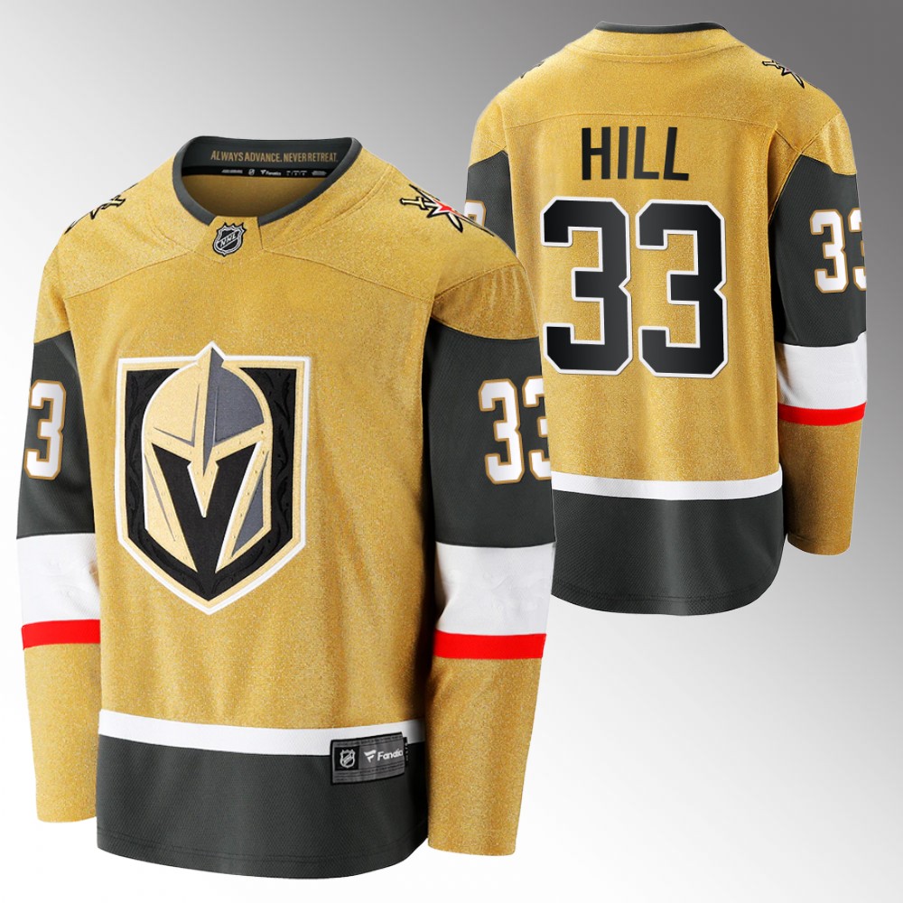 Golden Knights #33 Adin Hill Gold Home Jersey
