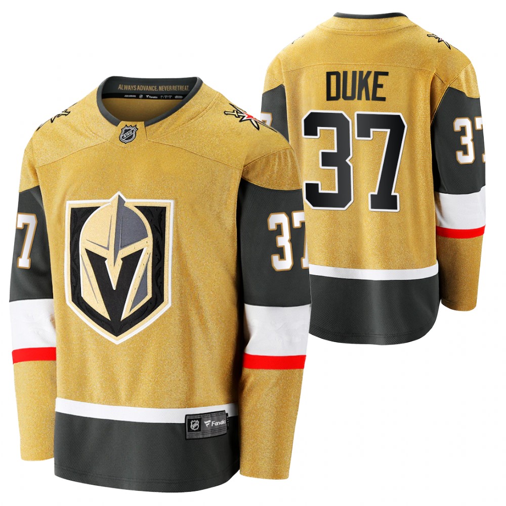 Golden Knights #37 Reid Duke Gold 2020-21 Alternate Jersey