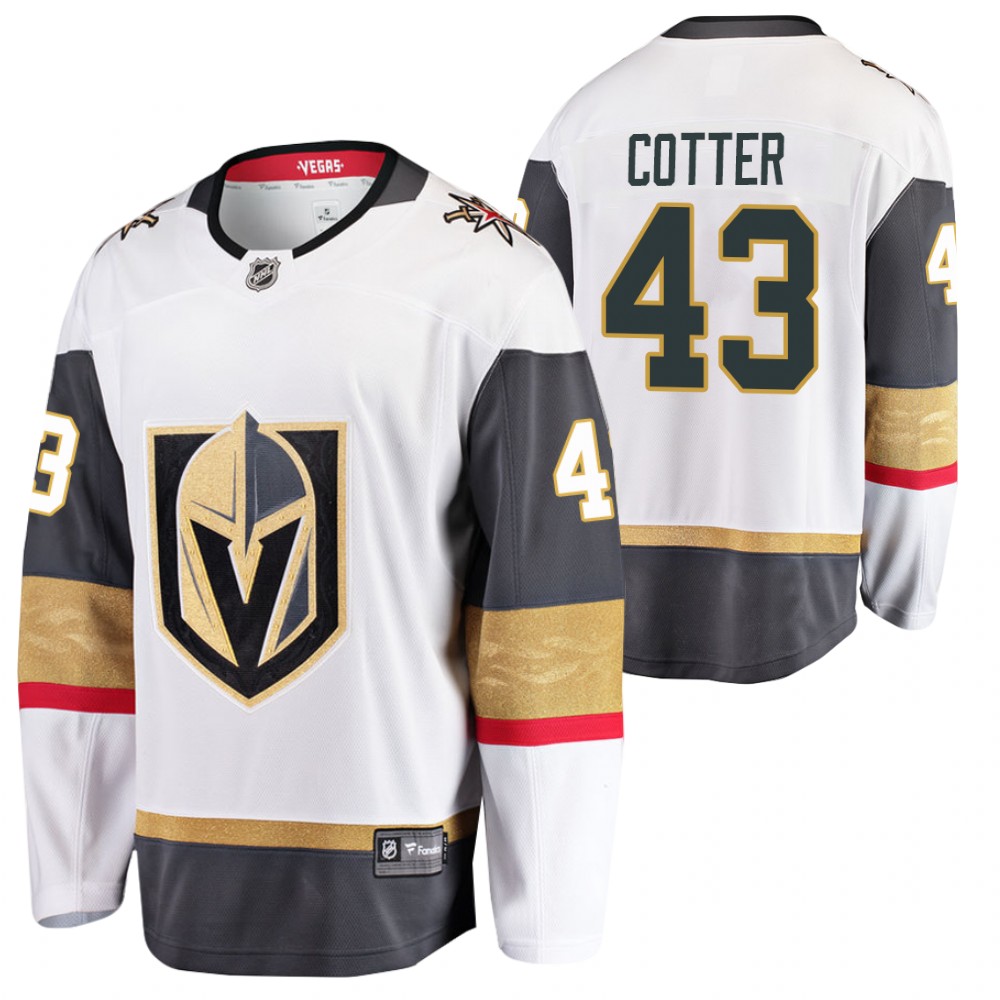 Golden Knights #43 Paul Cotter White Away Jersey