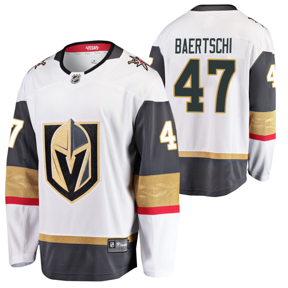 Golden Knights #47 Sven Baertschi White 2021-22 Away Jersey