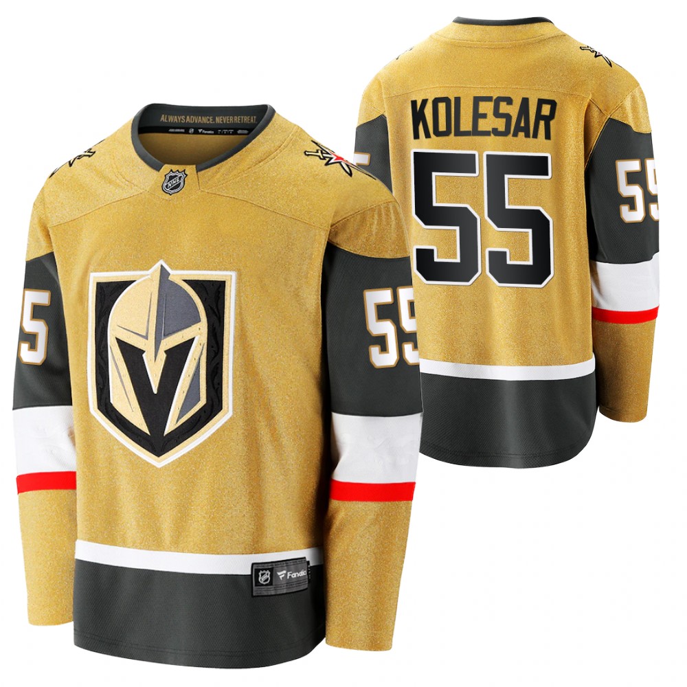 Golden Knights #55 Keegan Kolesar Gold 2020-21 Alternate Jersey